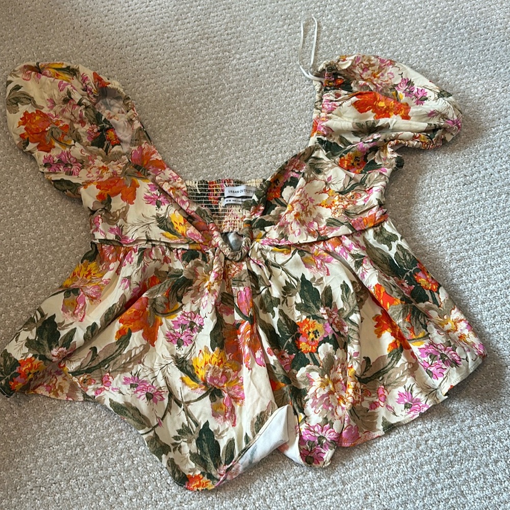 Urban outfitters floral crop top